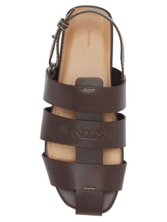 JW Anderson Men\'s Leather Slingback Fisherman Sandals Brown Size 42 / US 8.5 main image 6